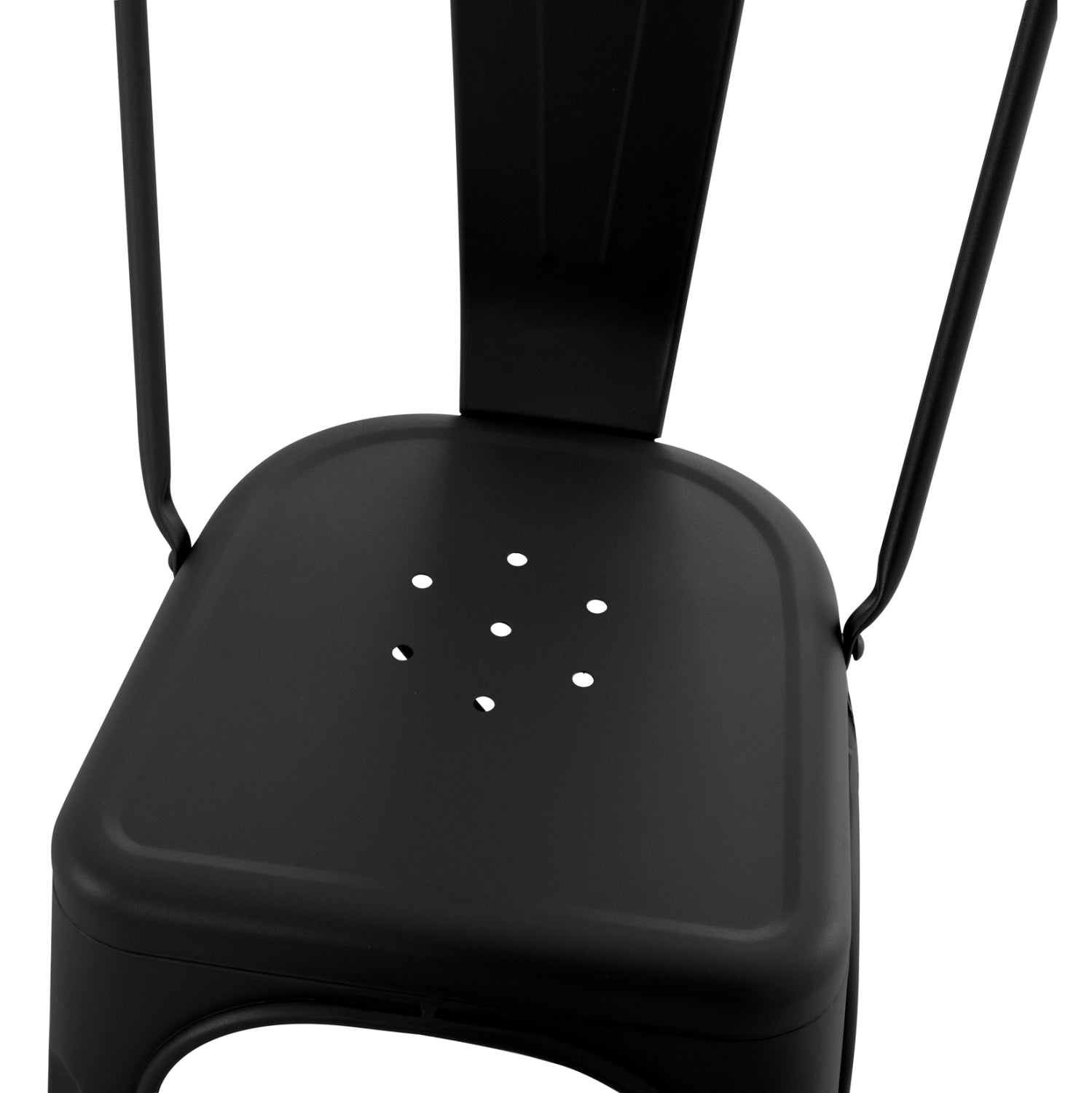 DINING CHAIR MELITA-PRO HM8641.42 METAL IN MATTE BLACK 44x47x84.5Hcm.