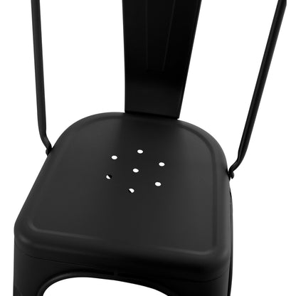 DINING CHAIR MELITA-PRO HM8641.42 METAL IN MATTE BLACK 44x47x84.5Hcm.