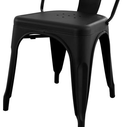 DINING CHAIR MELITA-PRO HM8641.42 METAL IN MATTE BLACK 44x47x84.5Hcm.