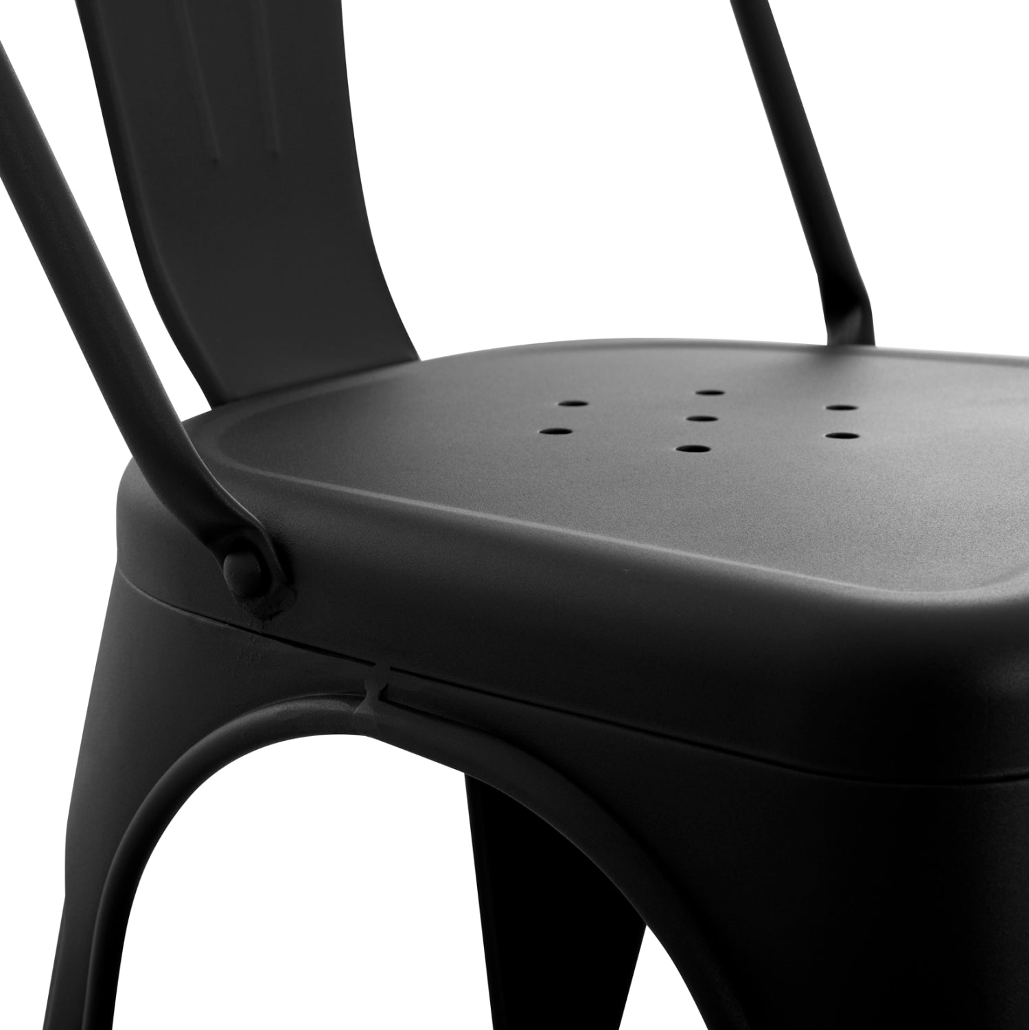 DINING CHAIR MELITA-PRO HM8641.42 METAL IN MATTE BLACK 44x47x84.5Hcm.