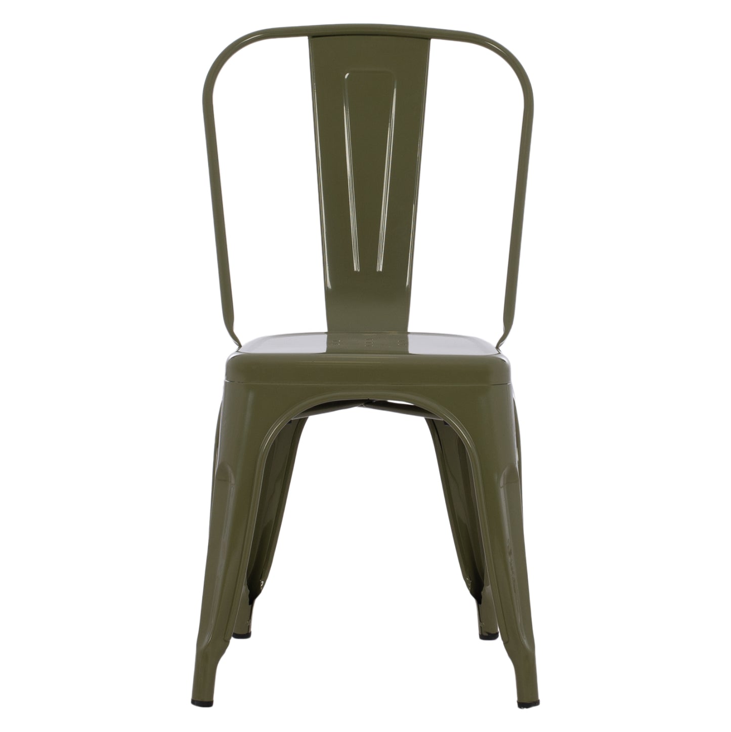 DINING CHAIR MELITA-PRO HM8641.43 METAL IN DARK OLIVE GREEN 44x47x84.5Hcm.