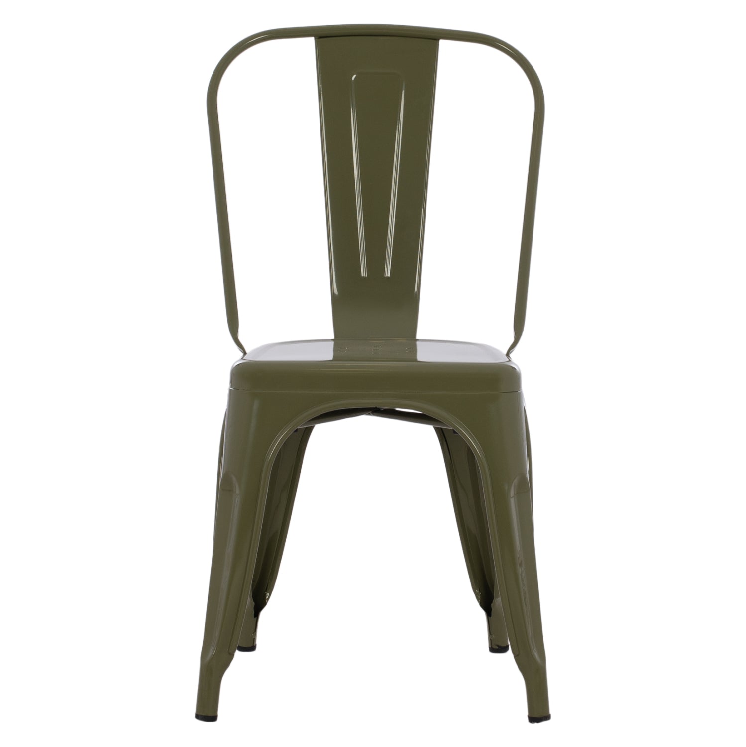 DINING CHAIR MELITA-PRO HM8641.43 METAL IN DARK OLIVE GREEN 44x47x84.5Hcm.