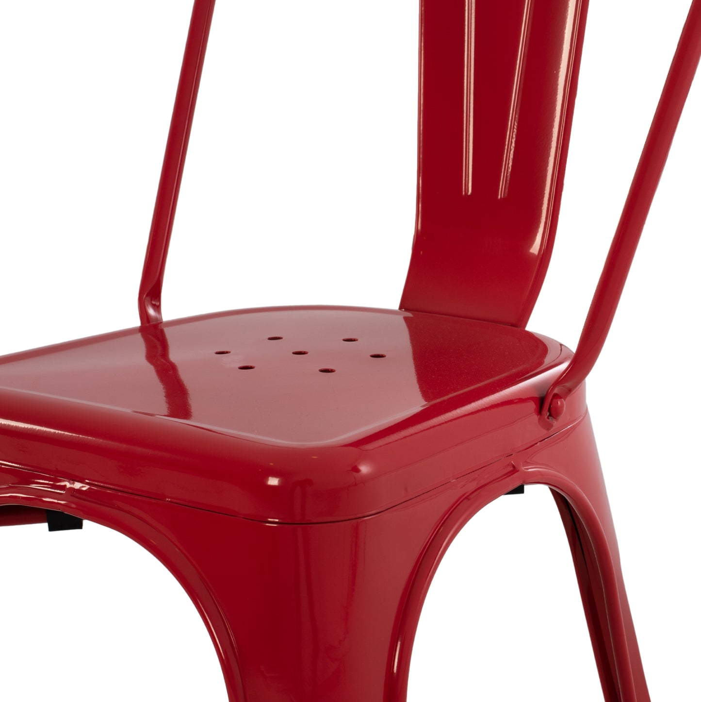DINING CHAIR MELITA-PRO HM8641.44 METAL IN RED 44x47x84.5Hcm.