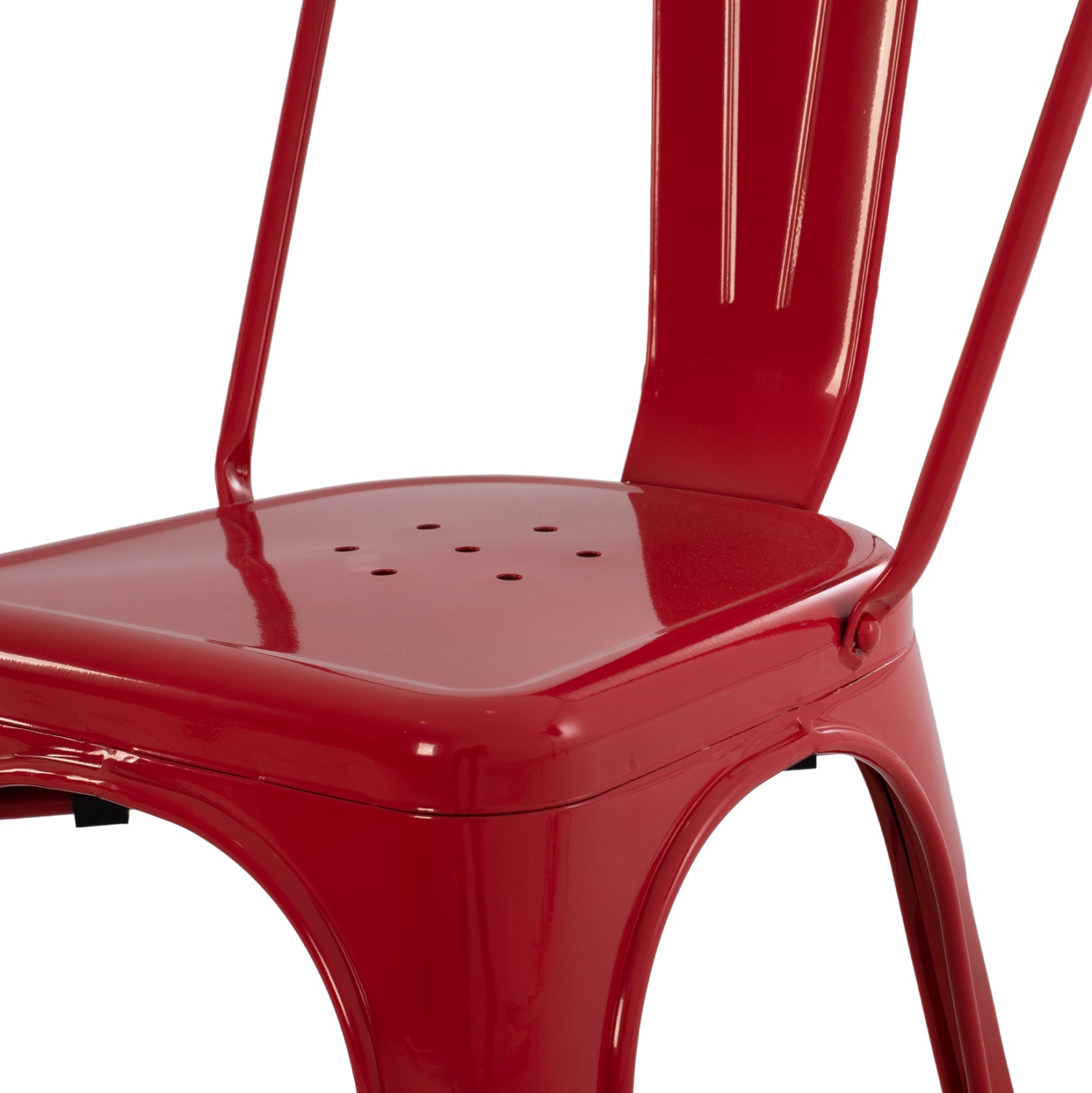 DINING CHAIR MELITA-PRO HM8641.44 METAL IN RED 44x47x84.5Hcm.