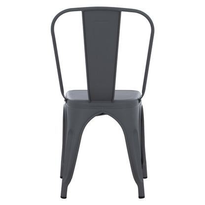 DINING CHAIR MELITA-PRO HM8641.50 METAL IN GREY 44x47x84.5Hcm.