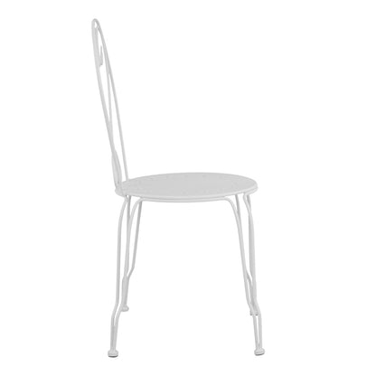 Metallic chair Amore White 42x48x90 cm HM5007.12