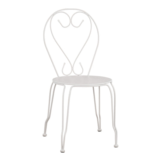 Metallic chair Amore White 42x48x90 cm HM5007.12
