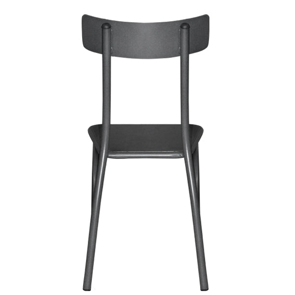 Metallic chair with sheet metal Carbon 499-H/B 38X48X86 cm