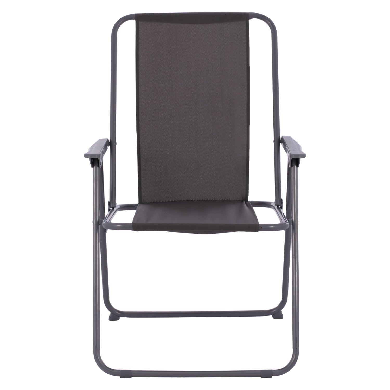 BEACH CHAIR HM5148.01, GREY FABRIC, METAL FRAME, HIGH BACK