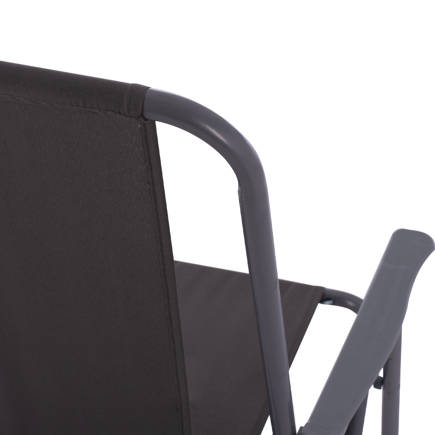 BEACH CHAIR HM5148.01, GREY FABRIC, METAL FRAME, HIGH BACK