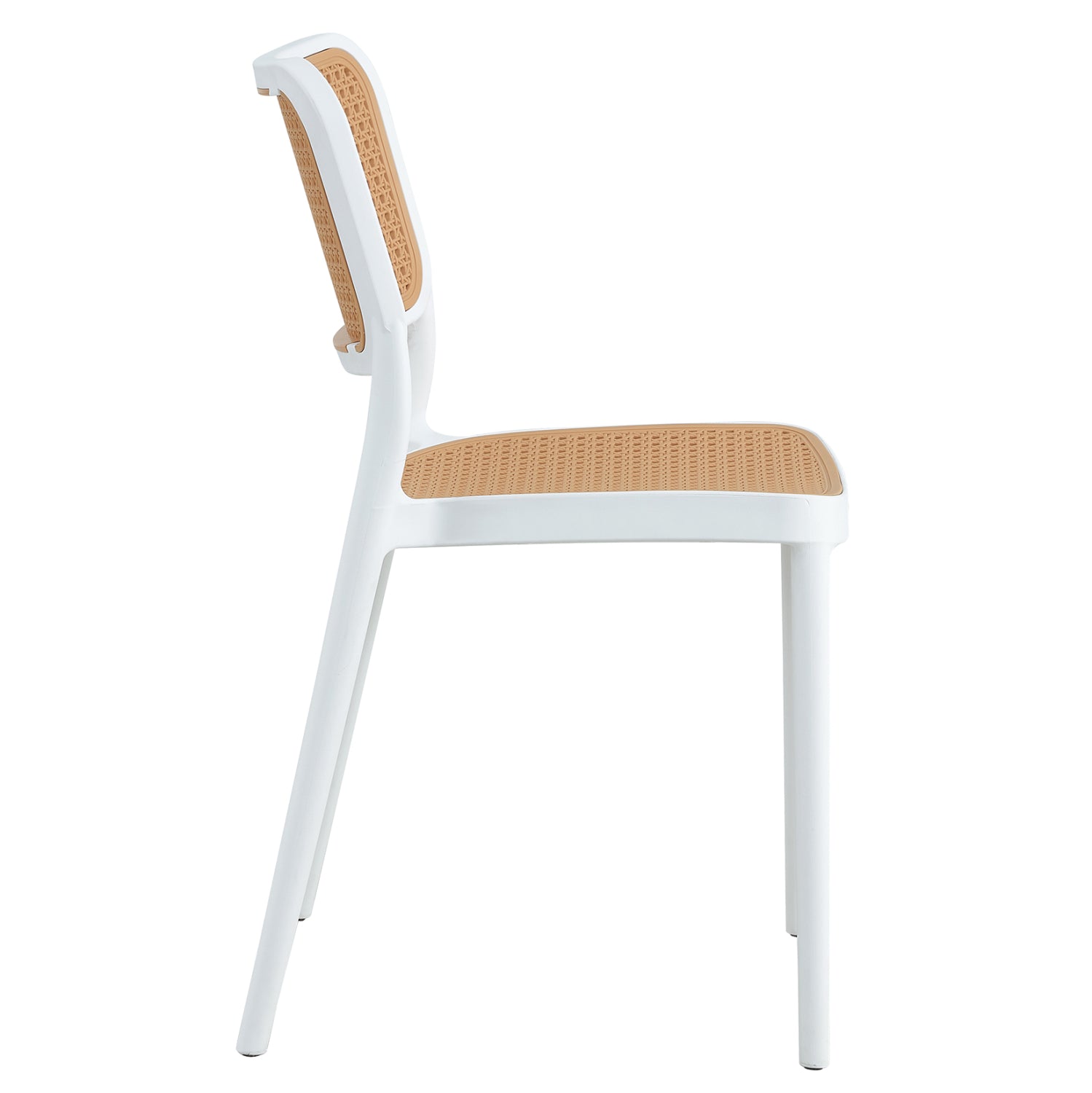CHAIR POLYPROPYLENE MEKO HM5934.01 WHITE AND BEIGE 51x52x80Hcm.