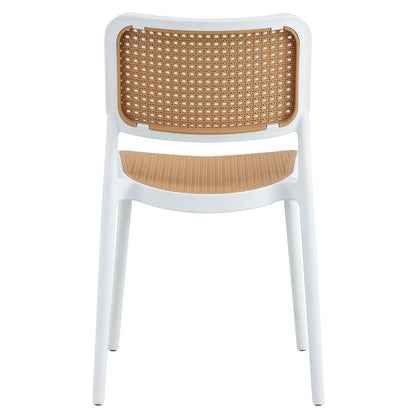 CHAIR POLYPROPYLENE MEKO HM5934.01 WHITE AND BEIGE 51x52x80Hcm.