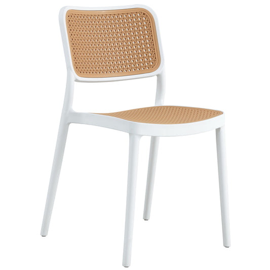 CHAIR POLYPROPYLENE MEKO HM5934.01 WHITE AND BEIGE 51x52x80Hcm.