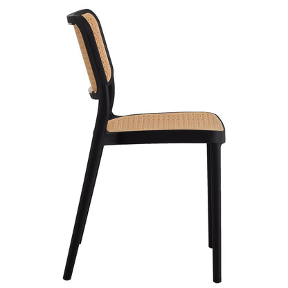 CHAIR POLYPROPYLENE MEKO HM5934.02 BLACK AND BEIGE 51x52x80Hcm.