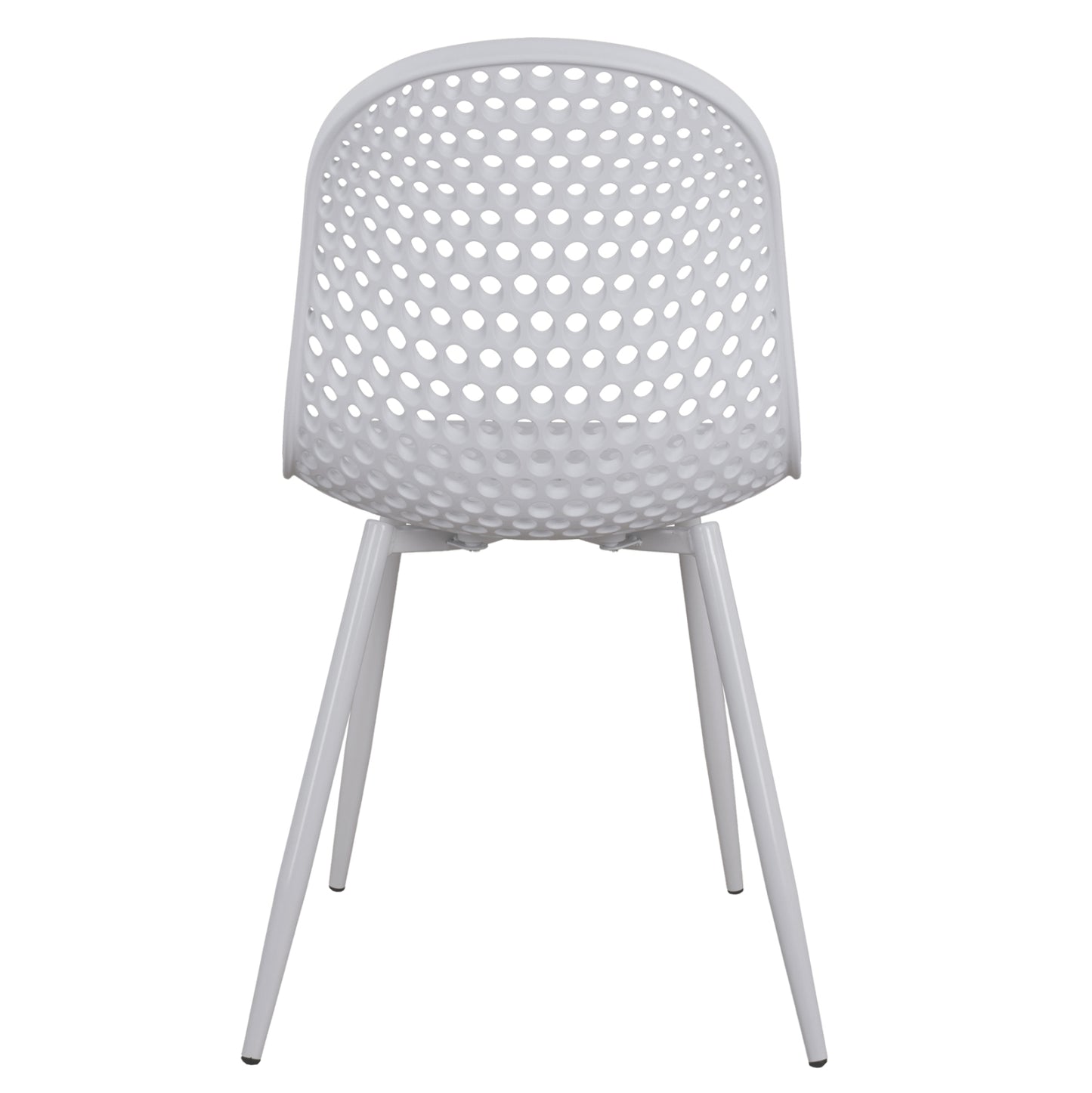 Polypropylene Armchair Milana HM8512.01 White with Metallic Legs 47x58x84cm
