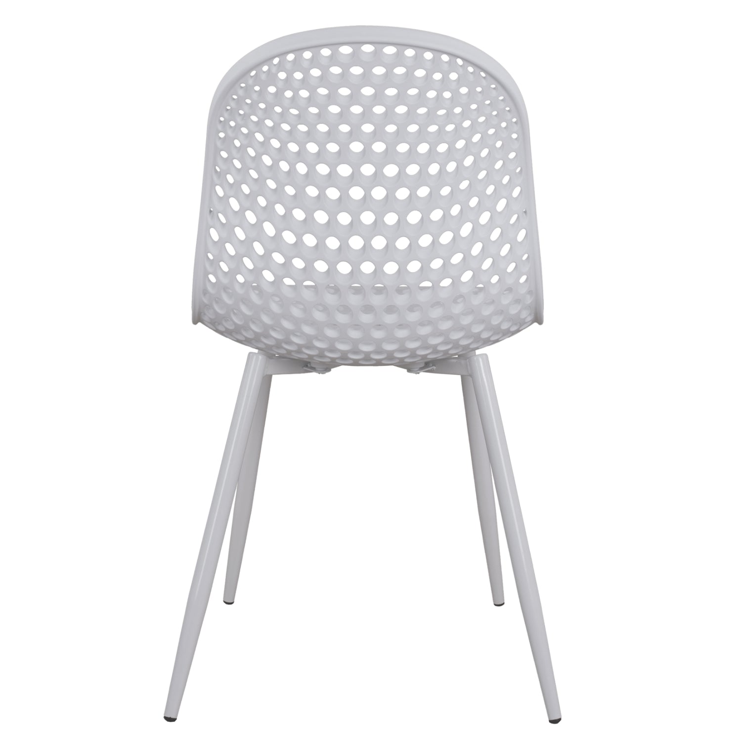 Polypropylene Armchair Milana HM8512.01 White with Metallic Legs 47x58x84cm
