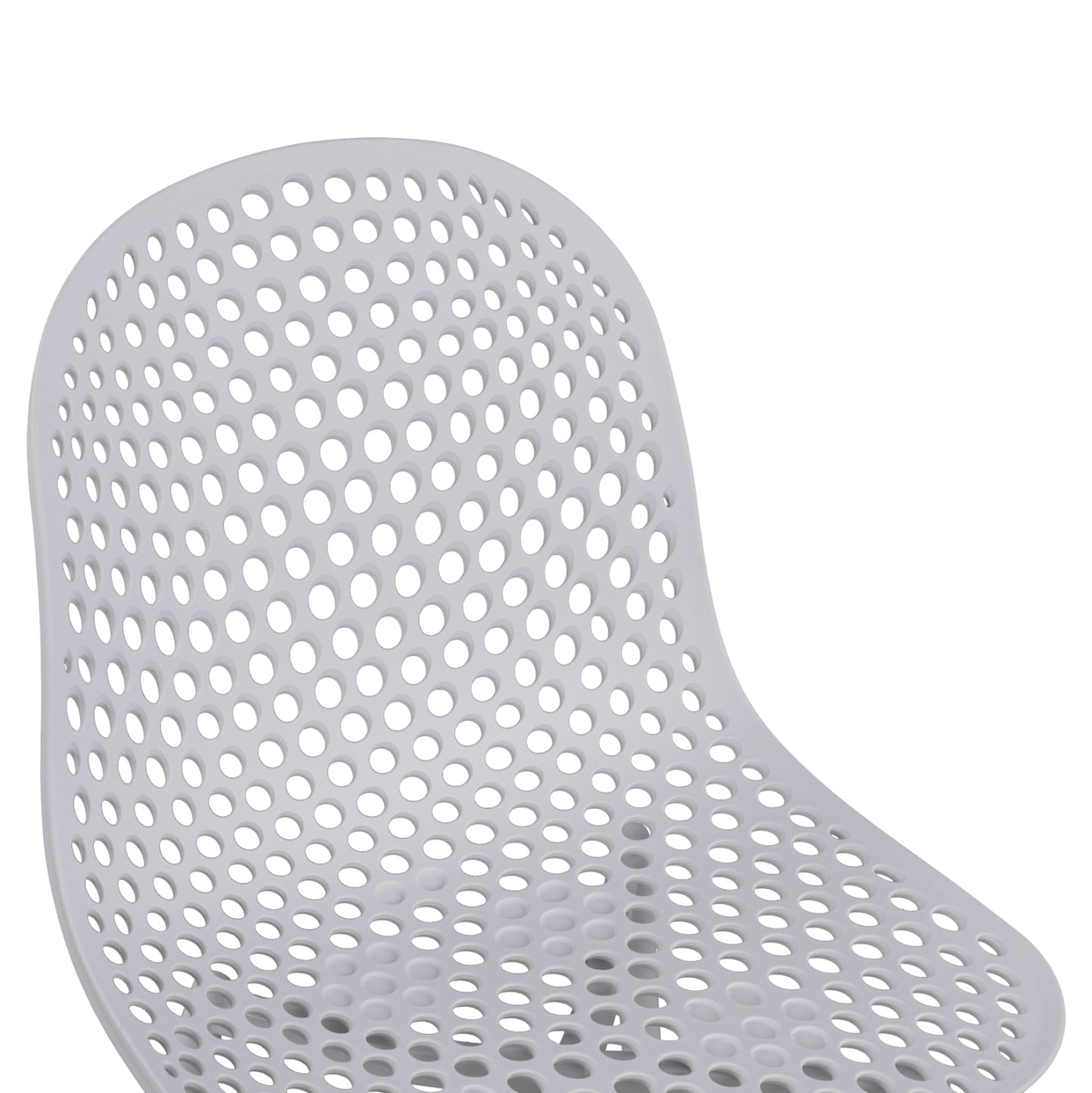 Polypropylene Armchair Milana HM8512.01 White with Metallic Legs 47x58x84cm