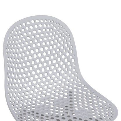 Polypropylene Armchair Milana HM8512.01 White with Metallic Legs 47x58x84cm