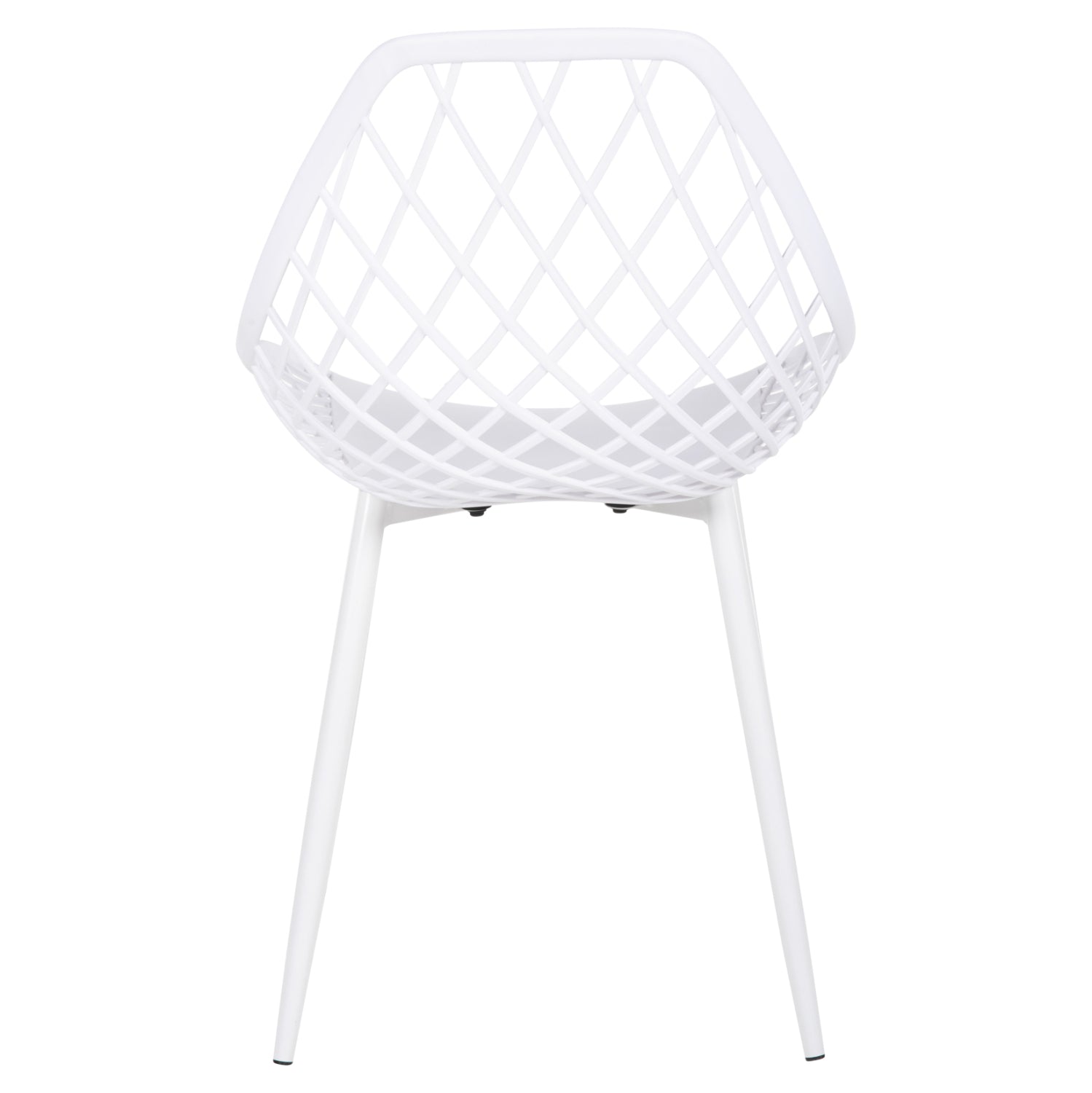 CHAIR POLYPROPYLENE LIO HM9524.11 IN WHITE COLOR WITH WHITE METAL LEGS 52x53x82Hcm.
