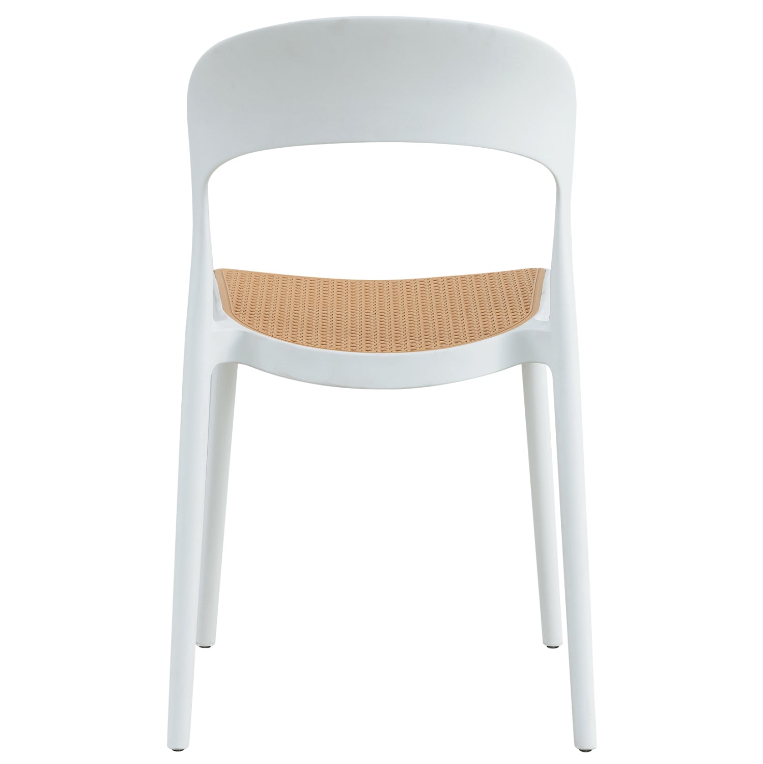 CHAIR POLYPROPYLENE CLEO HM5936.01 WHITE-BEIGE 41x53x81Hcm.