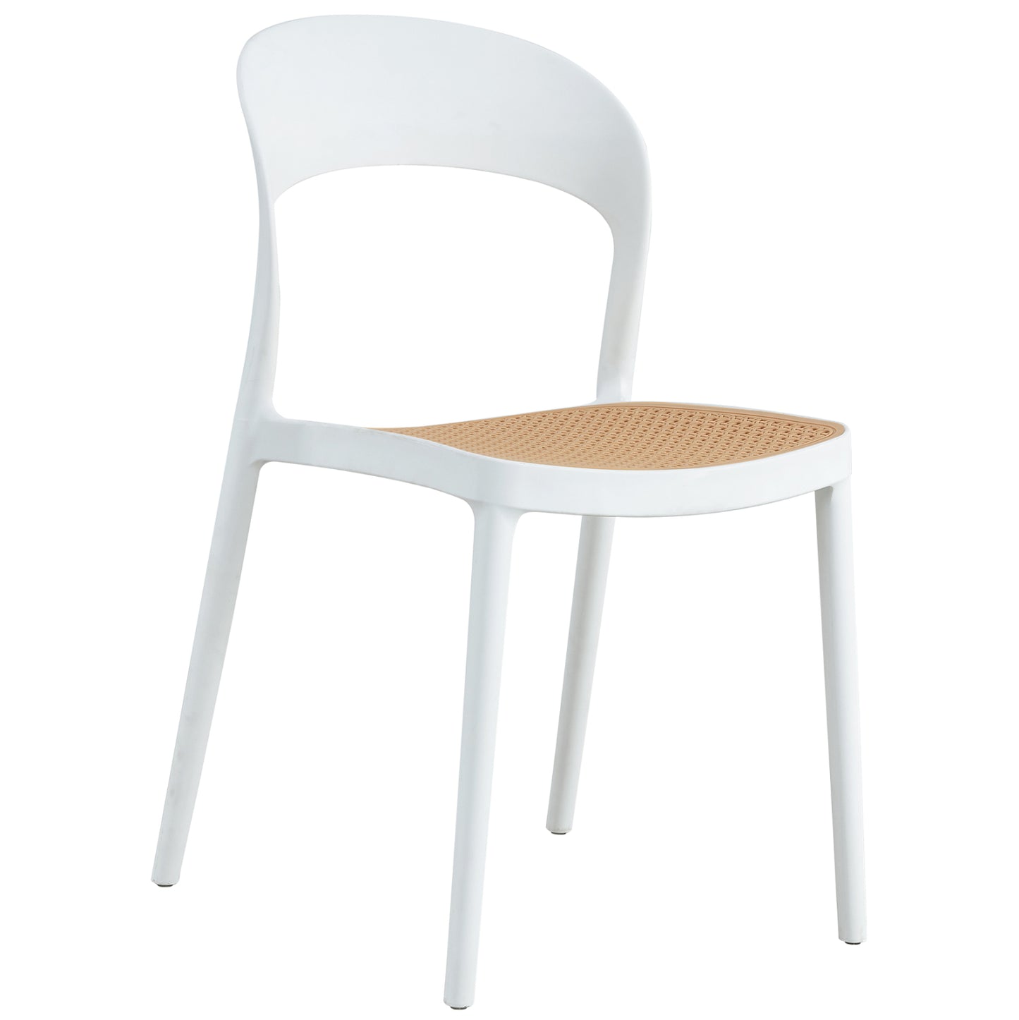 CHAIR POLYPROPYLENE CLEO HM5936.01 WHITE-BEIGE 41x53x81Hcm.