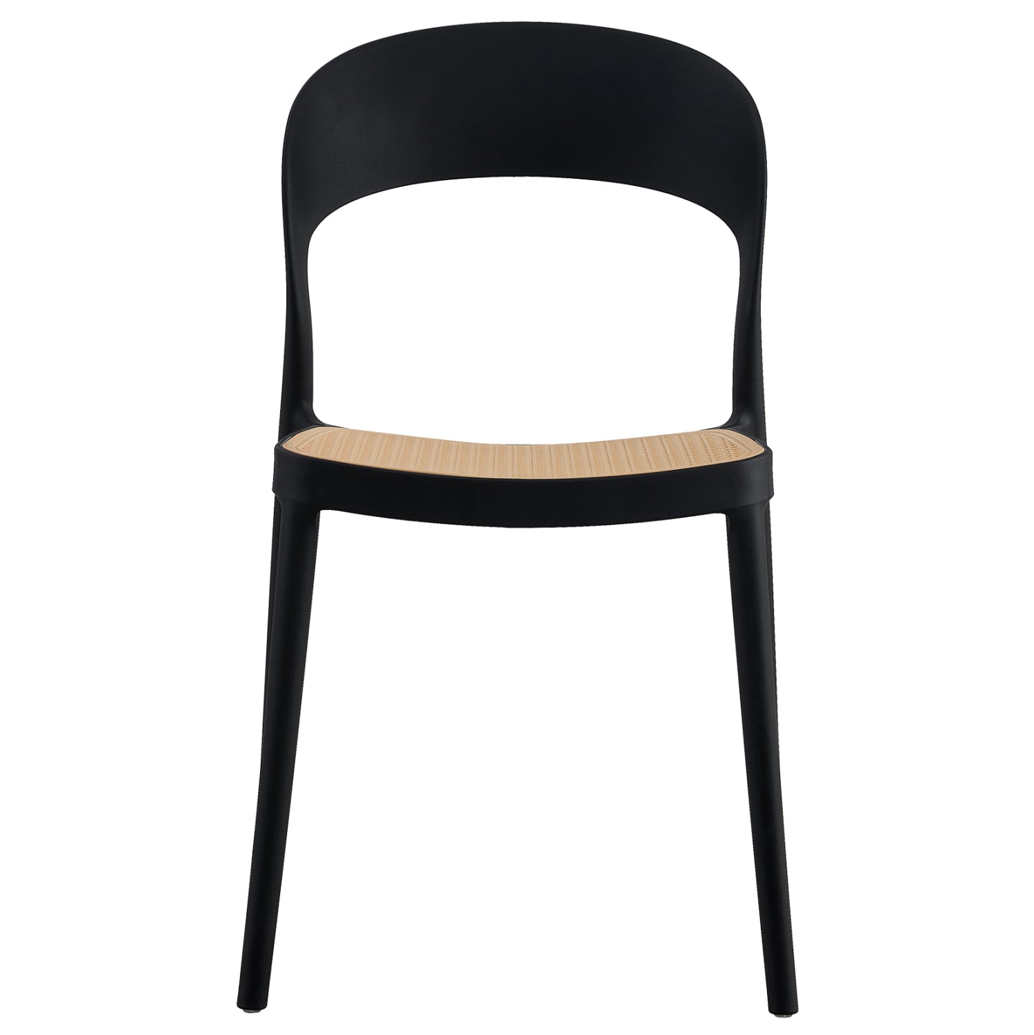 CHAIR POLYPROPYLENE CLEO HM5936.02 BLACK-BEIGE 41x53x81Hcm.