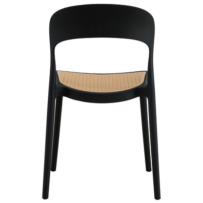 CHAIR POLYPROPYLENE CLEO HM5936.02 BLACK-BEIGE 41x53x81Hcm.