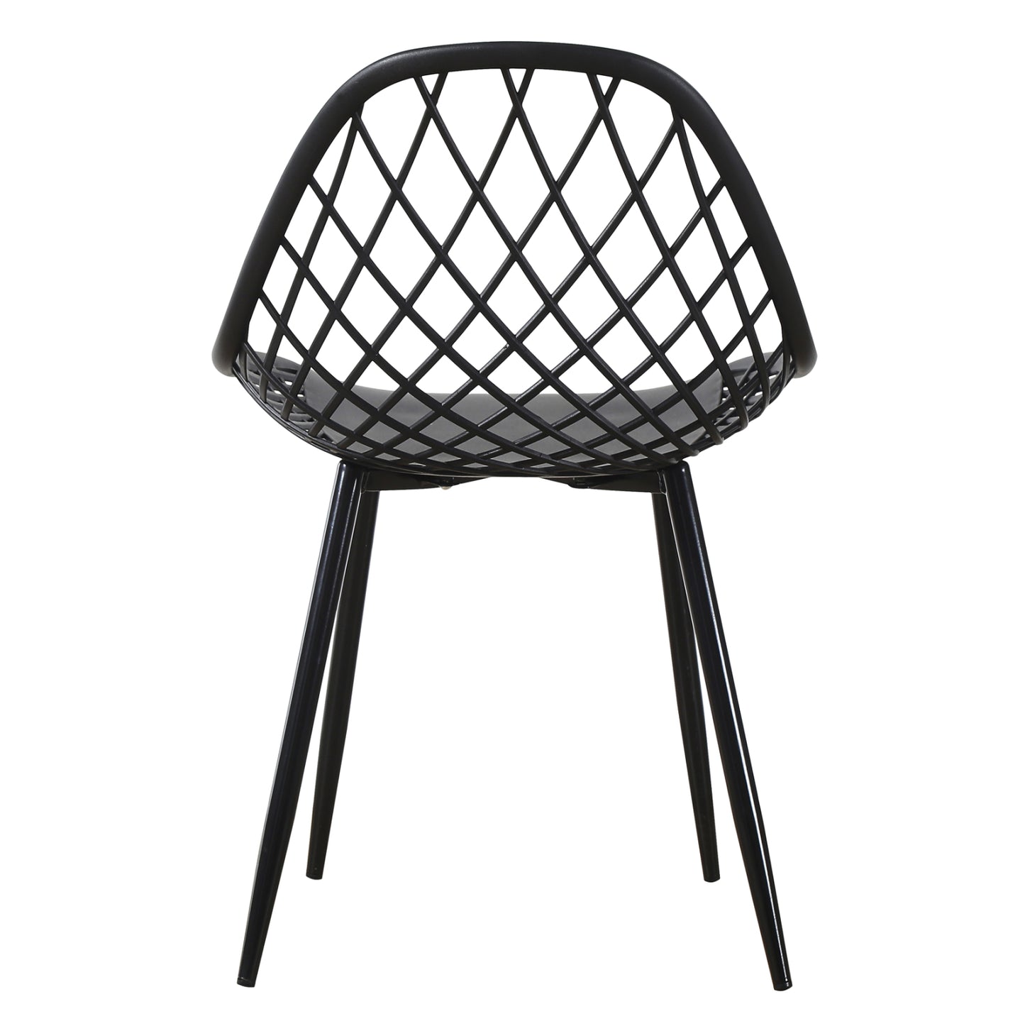 CHAIR POLYPROPYLENE HM9524.02 BLACK WITH MATTE BLACK METAL LEGS 52x53x82Hcm.