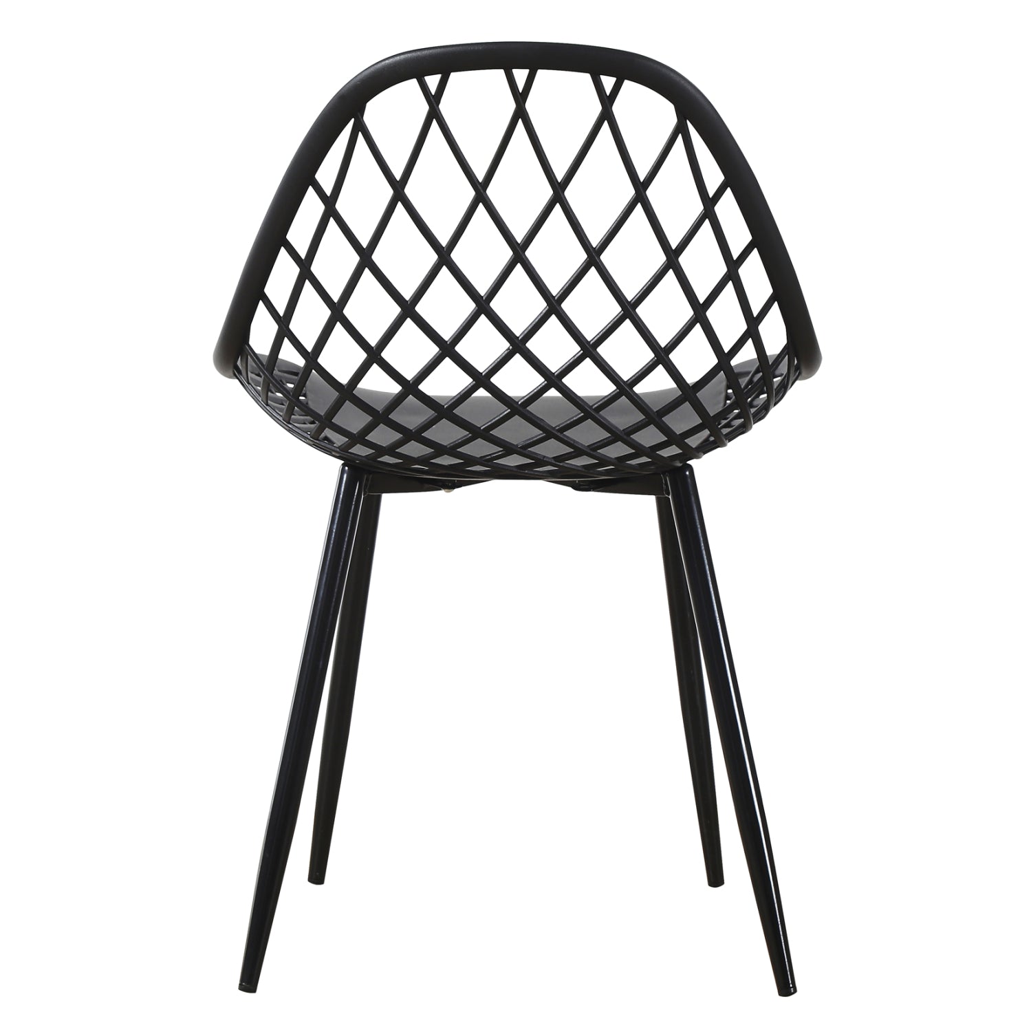 CHAIR POLYPROPYLENE HM9524.02 BLACK WITH MATTE BLACK METAL LEGS 52x53x82Hcm.