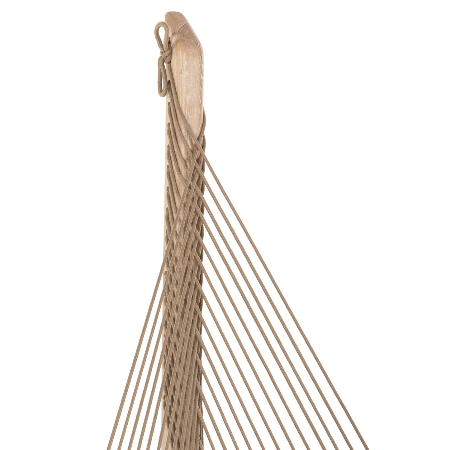 LOUNGE CHAIR HARP HM9861 ASH WOOD FRAME AND SYNTHETIC ROPE IN NATURAL COLOR 85x101,5x128,5Hcm.