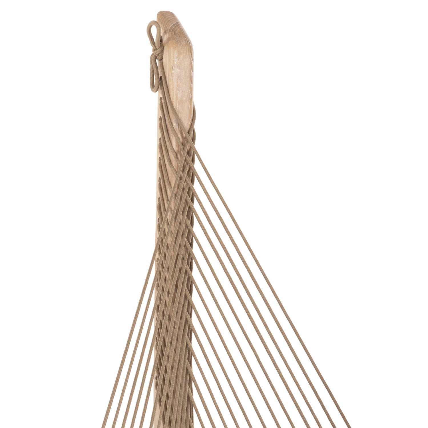 LOUNGE CHAIR HARP HM9861 ASH WOOD FRAME AND SYNTHETIC ROPE IN NATURAL COLOR 85x101,5x128,5Hcm.