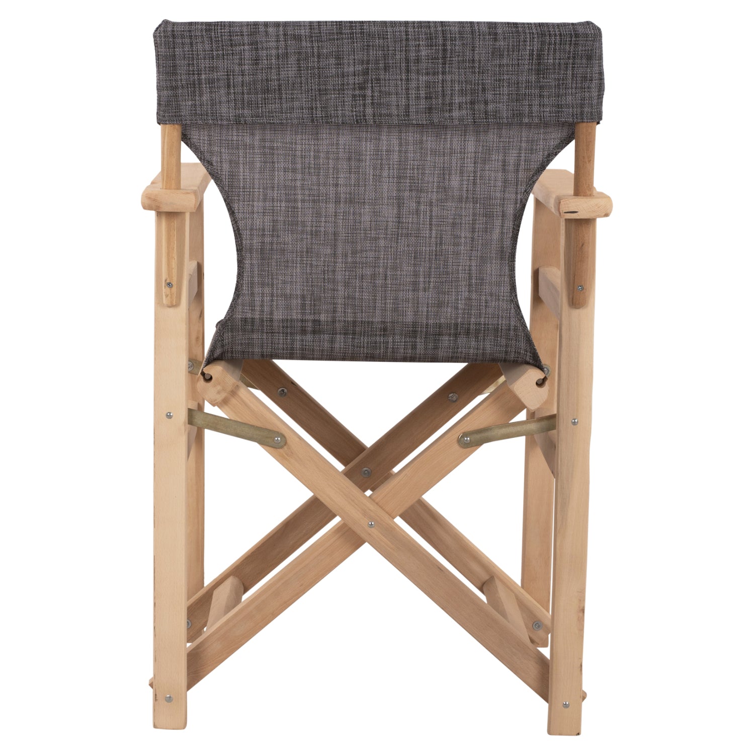 Director's chair Limnos Natural impregnation with grey textline HM10543.10 57x54x88.5 cm.