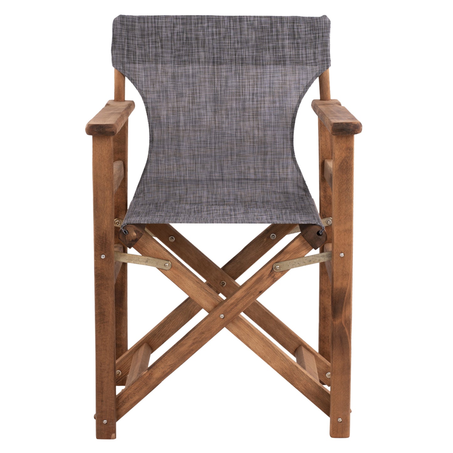 Director's chair Limnos Walnut with textline Grey HM10368.10