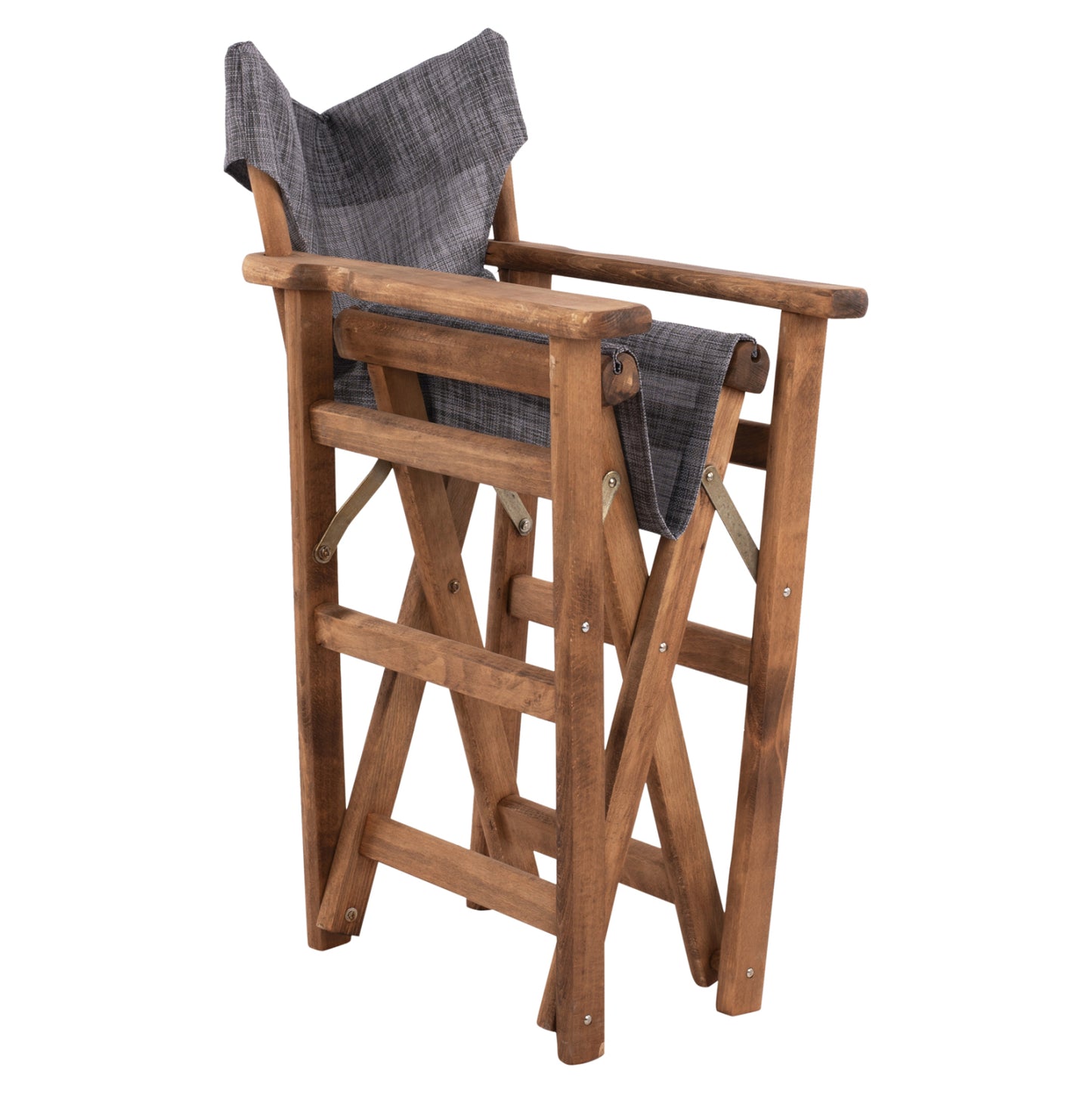 Director's chair Limnos Walnut with textline Grey HM10368.10
