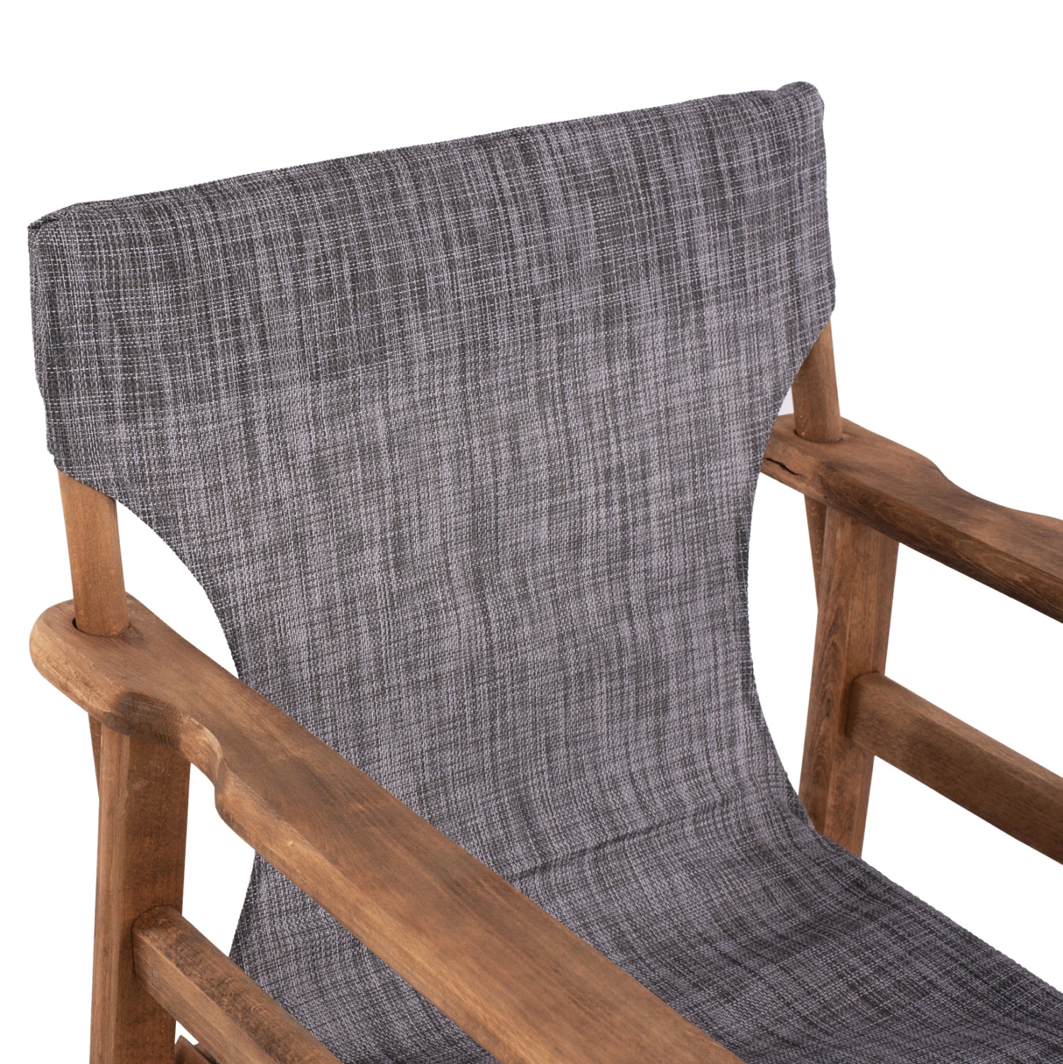 Director's chair Limnos Walnut with textline Grey HM10368.10
