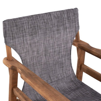 Director's chair Limnos Walnut with textline Grey HM10368.10