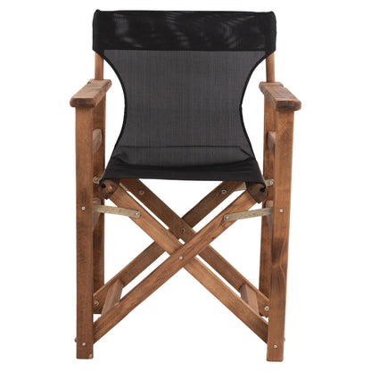 Director's chair Limnos Walnut with textline Black HM10368.05