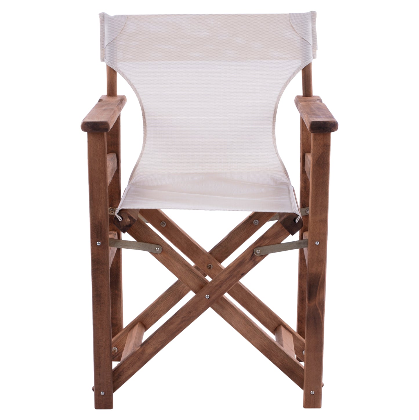 Director's chair Limnos Walnut cream textline HM10368.60 57X54X88,5 cm