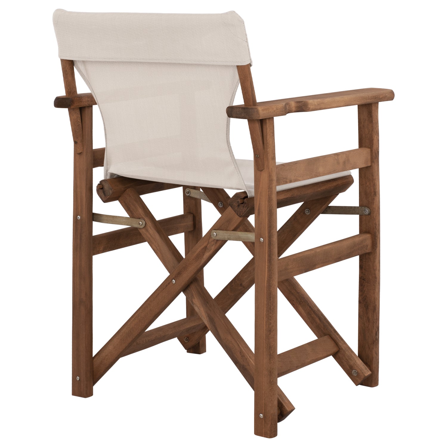 Director's chair Limnos Walnut cream textline HM10368.60 57X54X88,5 cm