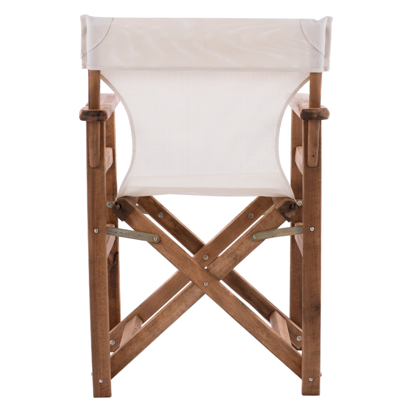 Director's chair Limnos Walnut cream textline HM10368.60 57X54X88,5 cm