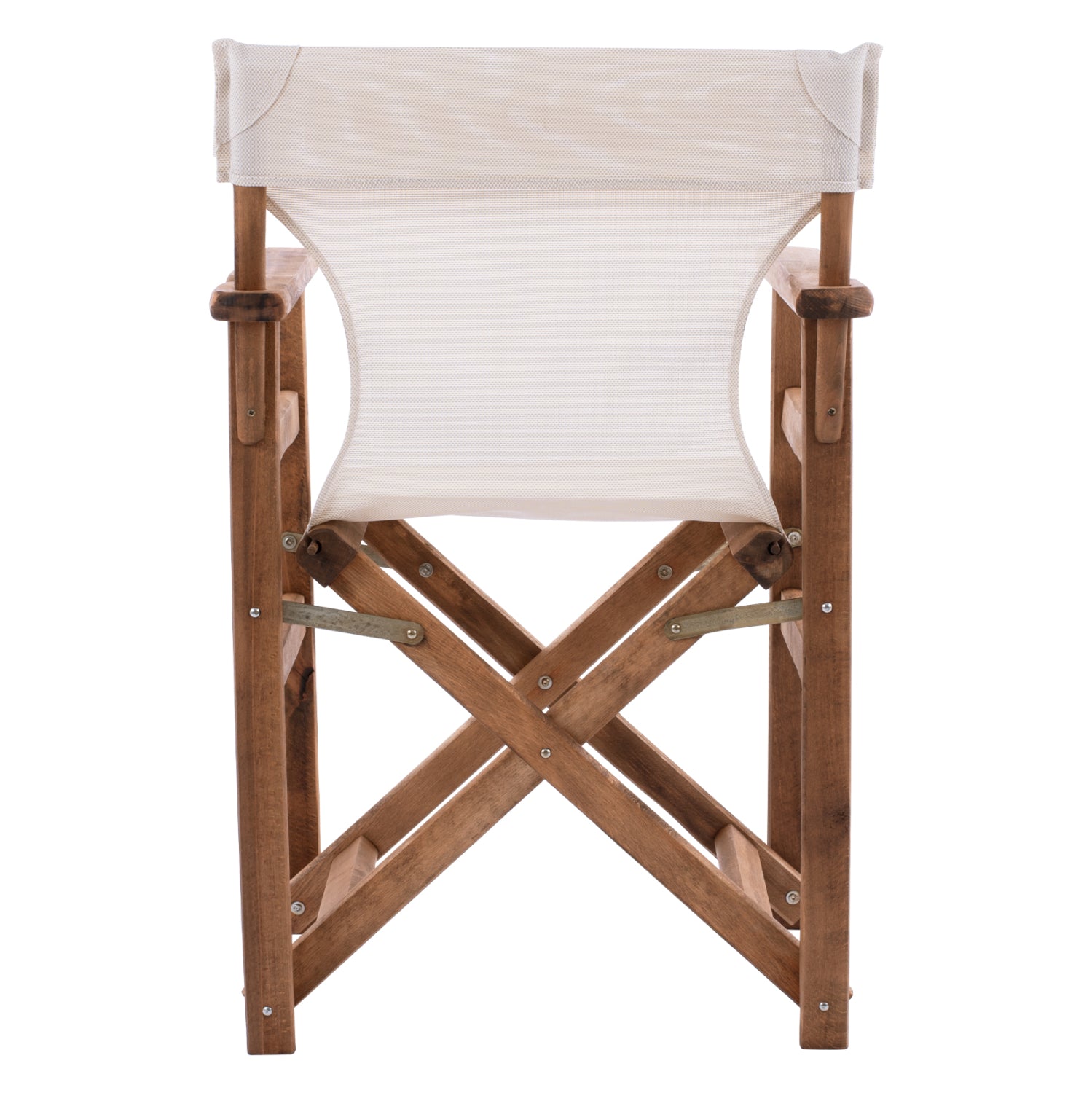 Director's chair Limnos Walnut cream textline HM10368.60 57X54X88,5 cm