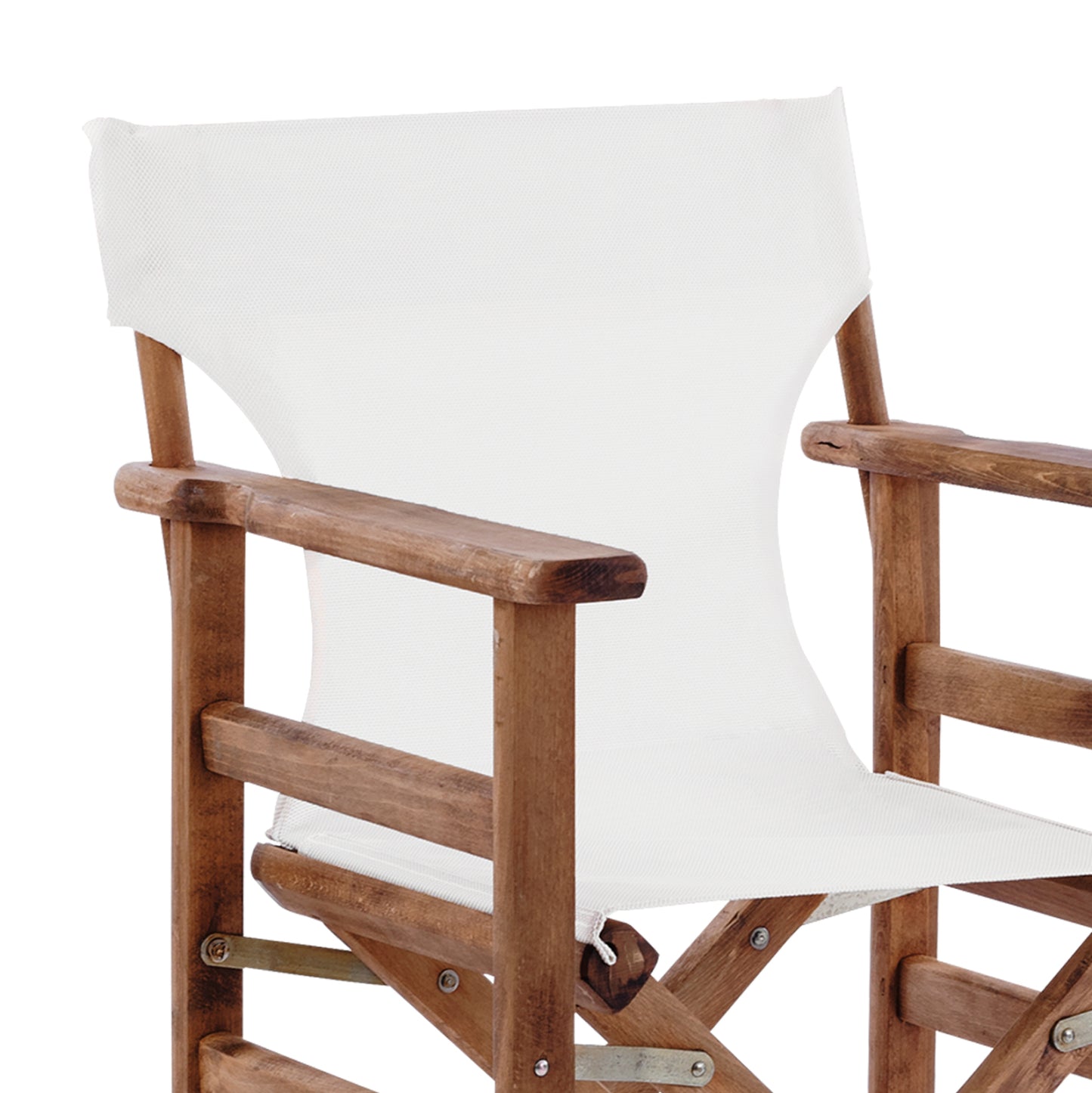 Director's chair Limnos Walnut cream textline HM10368.60 57X54X88,5 cm