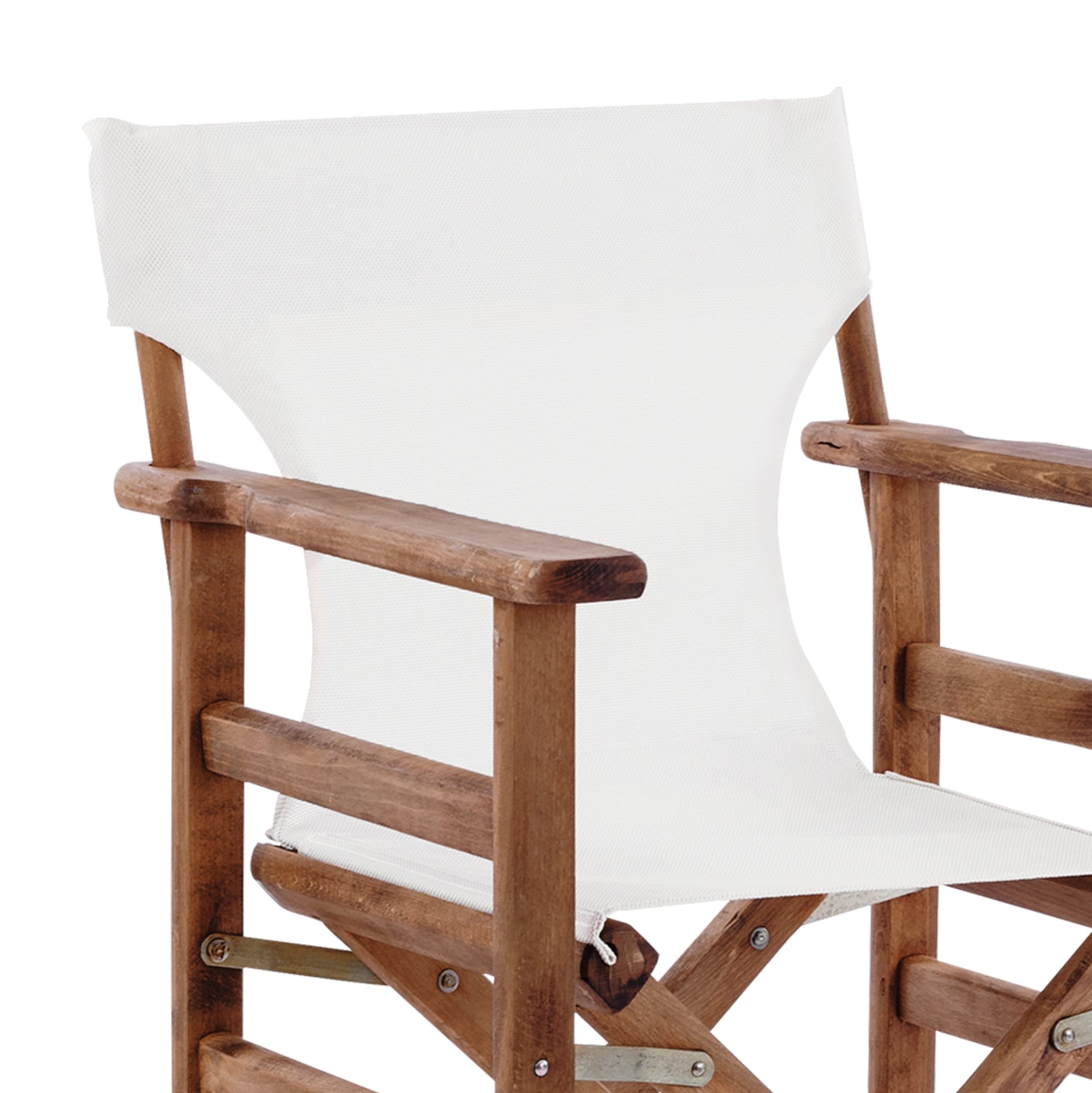 Director's chair Limnos Walnut cream textline HM10368.60 57X54X88,5 cm