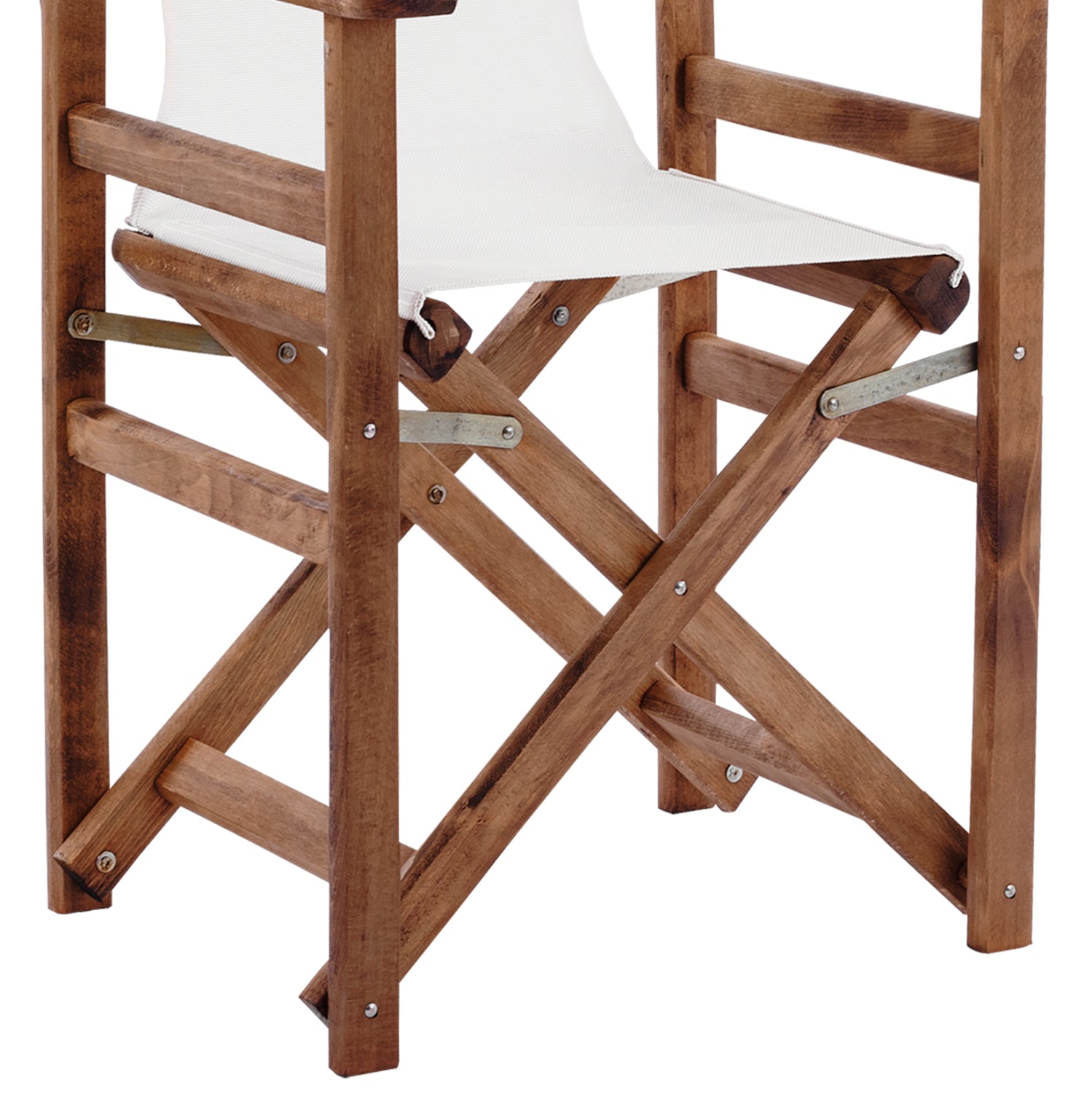Director's chair Limnos Walnut cream textline HM10368.60 57X54X88,5 cm