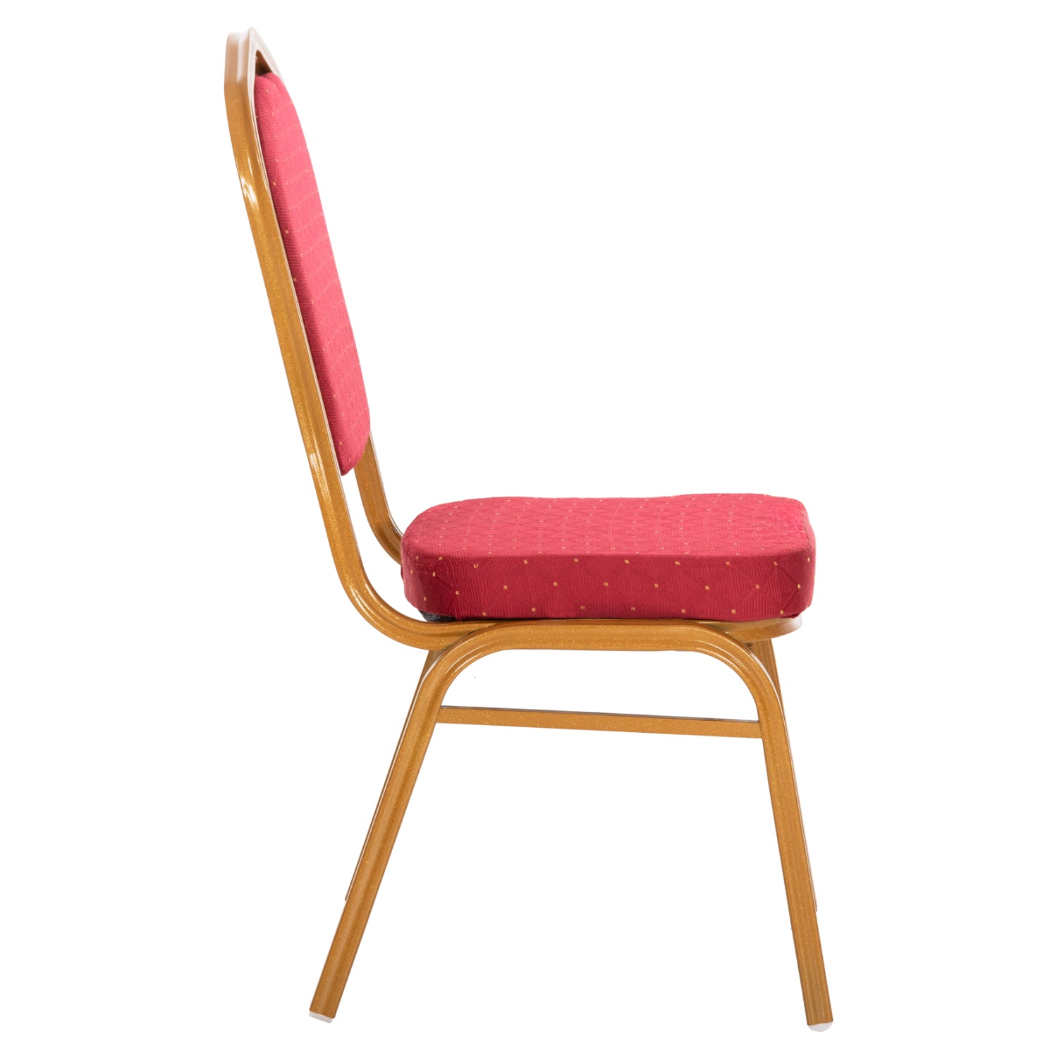 CHAIR CONFERENCE-CATERING HILTON HM0054.21 METALLIC WITH BURGUNDY FABRIC 44x66x92,5Hcm.