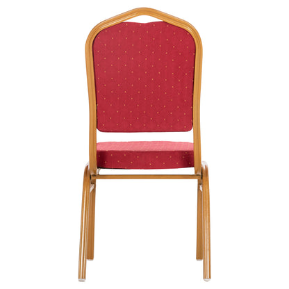 CHAIR CONFERENCE-CATERING HILTON HM0054.21 METALLIC WITH BURGUNDY FABRIC 44x66x92,5Hcm.