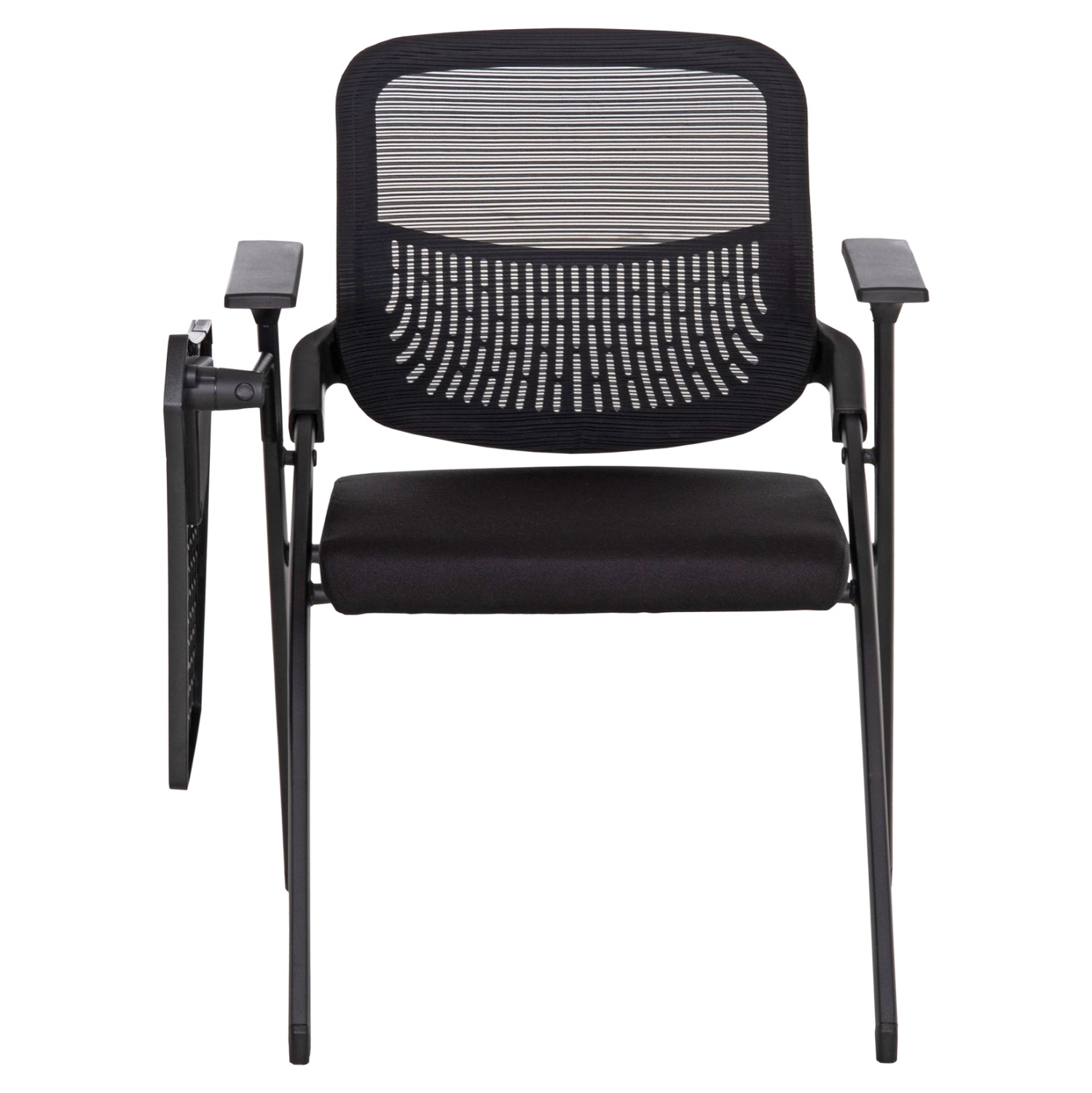 CONFERENCE CHAIR FOLDABLE WITH WRITING BOARD DENO HM1209.01 MESH FABRIC BLACK 65x63x82Hcm