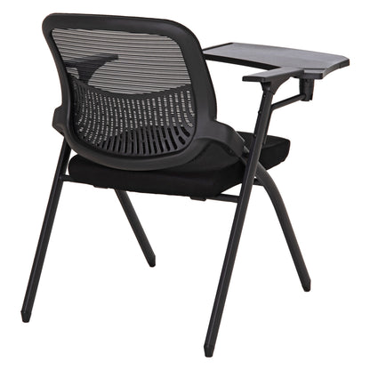 CONFERENCE CHAIR FOLDABLE WITH WRITING BOARD DENO HM1209.01 MESH FABRIC BLACK 65x63x82Hcm
