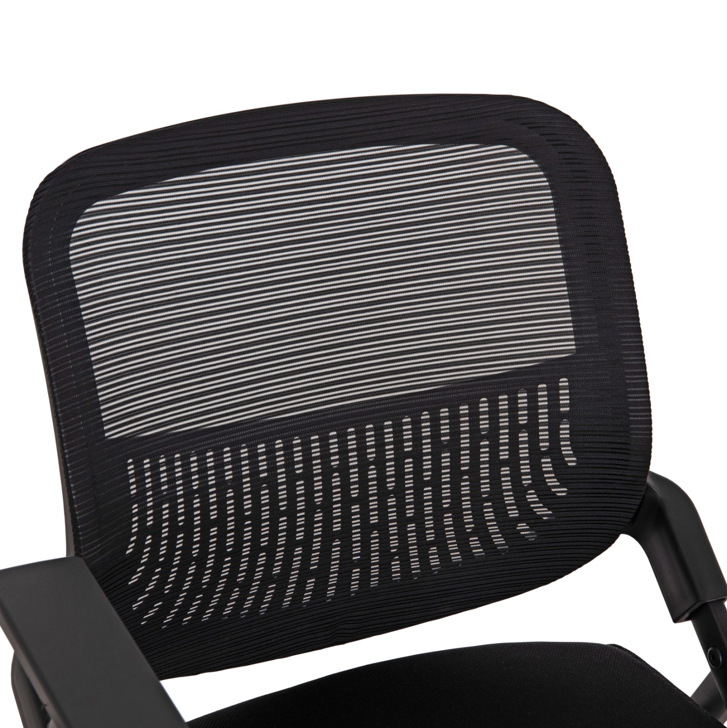CONFERENCE CHAIR FOLDABLE WITH WRITING BOARD DENO HM1209.01 MESH FABRIC BLACK 65x63x82Hcm