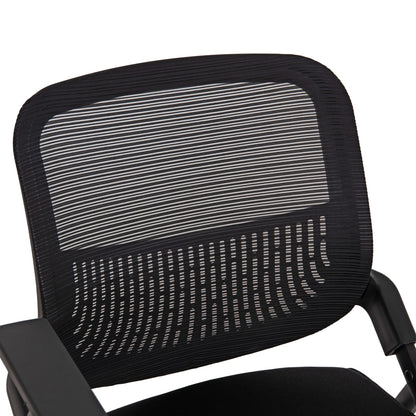 CONFERENCE CHAIR FOLDABLE WITH WRITING BOARD DENO HM1209.01 MESH FABRIC BLACK 65x63x82Hcm